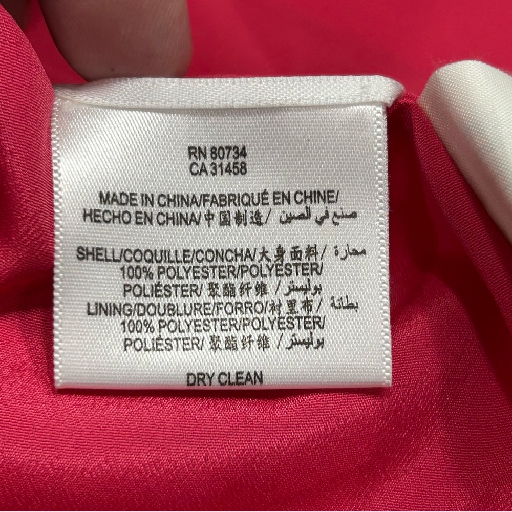 NWT BCBGMaxAzria Ladies 6 Neon Pink Taffeta Dress Cocktail - Picture 8 of 13